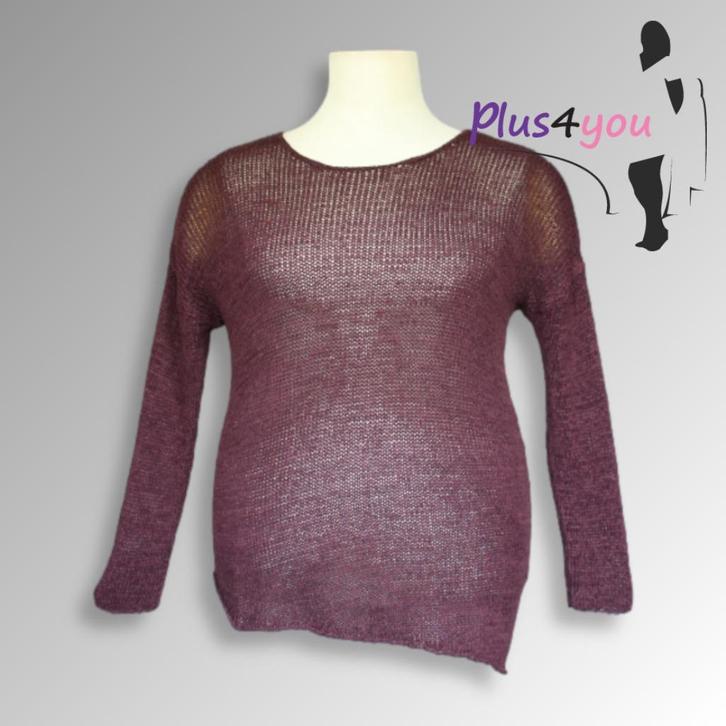 30542 Zgan Gebreide trui mt 48  P20, Kleding | Dames, Grote Maten, Zo goed als nieuw, Trui of Vest, Overige kleuren, Ophalen of Verzenden