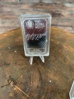 Zilveren 1 oz baar munt  007 James Bond, Verzenden, Zilver