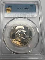 Verenigde Staten. Franklin Half Dollar 1963 proof. PCGS PR67, Postzegels en Munten, Ophalen of Verzenden, Noord-Amerika