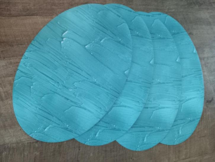Placemat ovaal turquoise 4 stuks., Huis en Inrichting, Woonaccessoires | Onderzetters, Nieuw, Overig, Ophalen of Verzenden
