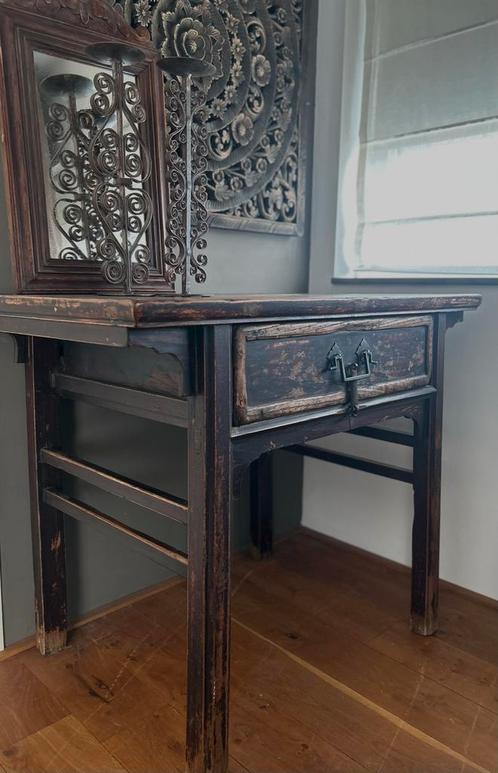 Oud Chinese betaaltafel bureau wandtafel Aziatisch sleets, Antiek en Kunst, Curiosa en Brocante, Ophalen