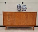 Vintage lichthouten dressoir met vier laden, Ophalen, 100 tot 150 cm, ., .