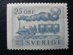 Postzegels treinen Zweden 1956 - cat.w. € 1,00 (*)., Postzegels en Munten, Ophalen of Verzenden, Zweden
