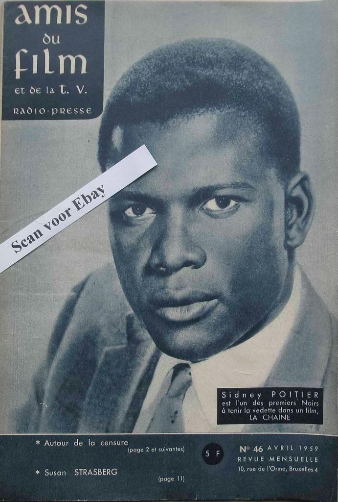 Sydney Poitier Franstalig Film tijdschrift Les amis du film, Boeken, Tijdschriften en Kranten, Gelezen, Muziek, Film of Tv, Ophalen of Verzenden