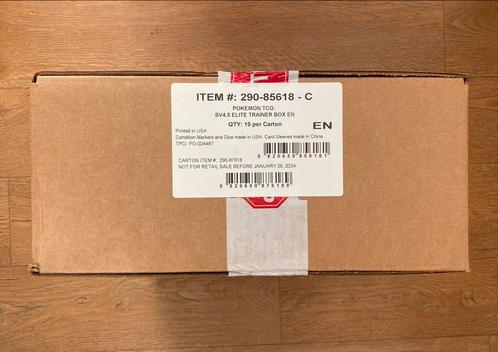 Pokémon TCG - Paldean Fates ETB CASE *SEALED*, Hobby en Vrije tijd, Verzamelkaartspellen | Pokémon, Nieuw, Foil, Ophalen of Verzenden