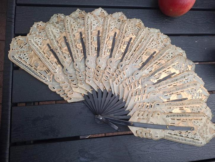 Antieke Indonesische Waaier, Antiek en Kunst, Curiosa en Brocante, Ophalen of Verzenden
