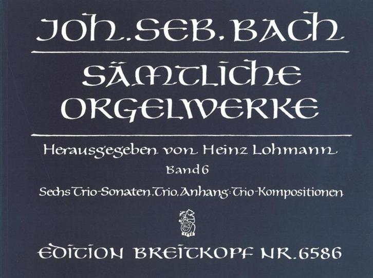 Joh. Seb. Bach - Edition Breitkopf Nr. 6586 - Band 6, Muziek en Instrumenten, Bladmuziek, Zo goed als nieuw, Artiest of Componist