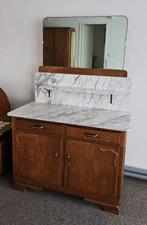Antiek wastafelmeubel met marmerblad, Antiek en Kunst, Ophalen