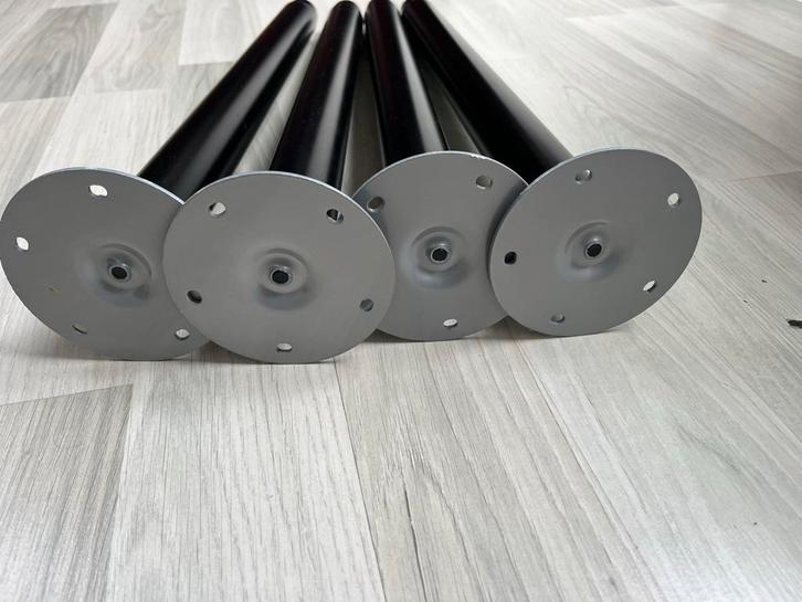 Ikea - Set van 4 zwarte tafelpoten, Huis en Inrichting, Tafelonderdelen, Zo goed als nieuw, Tafelpoot, 50 tot 100 cm, Minder dan 50 cm