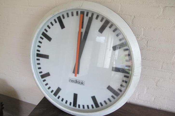 Bodet, Franse Stationsklok, 65cm, enkelzijdig, Antiek en Kunst, Antiek | Klokken, Ophalen