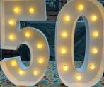 Mooie grote lichtcijfers 50, en avond gebruikt voor feestje, Ophalen, Zo goed als nieuw, Versiering, Abraham of Sarah