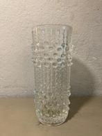 Vintage retro designers SKLO Mid Century vaas bubbels glas, Gebruikt, Overige kleuren, Ophalen of Verzenden, Glas