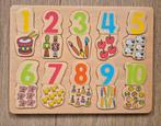 Leuke houten puzzel om te leren tellen, Ophalen of Verzenden, 10 tot 50 stukjes, Gebruikt, Van hout