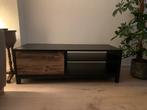 Tv meubel zwart met hout accent, Huis en Inrichting, Kasten | Televisiemeubels, Overige materialen, Minder dan 100 cm, 25 tot 50 cm