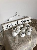 Brocante kerstbellen /bordje, Antiek en Kunst, Ophalen of Verzenden