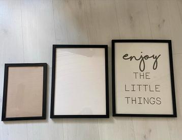Zwarte fotolijsten - 3 stuks of per stuk te koop beschikbaar voor biedingen