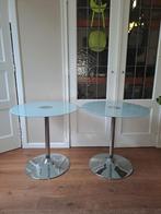 Glazen bijzettafels / salontafels - set van 2, Antiek en Kunst, Ophalen