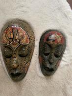 Twee Afrikaanse Maskers, Ophalen of Verzenden