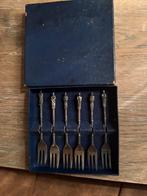 6 Antieke Gebaksvorkjes Apostelen in Doos, Antiek en Kunst, Antiek | Bestek, Ophalen of Verzenden