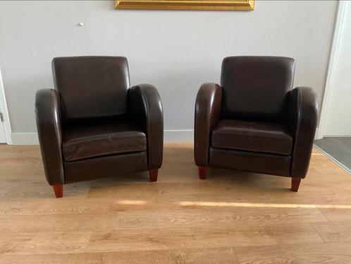 GOOSSENS Leren Fauteuil, Huis en Inrichting, Fauteuils, Gebruikt, 75 tot 100 cm, Ophalen of Verzenden