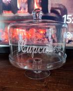 Mooie grote glazen  stolp 'cupcakes', Ophalen, Zo goed als nieuw