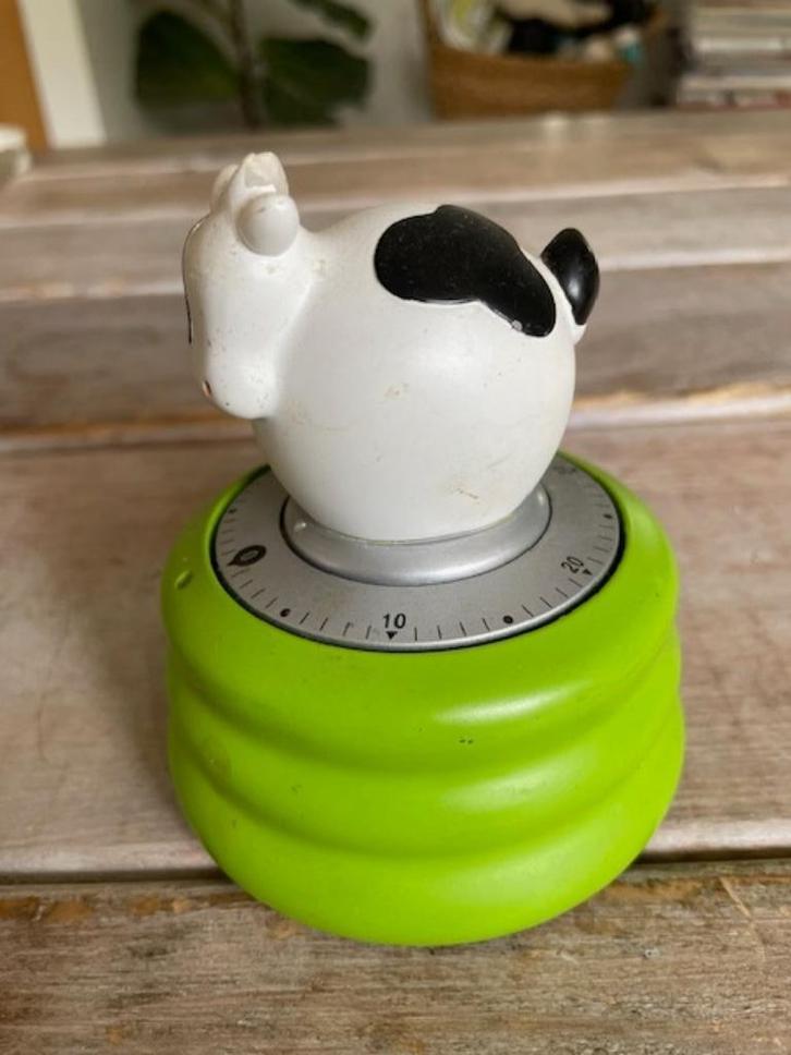 Moderne kookwekker mintgroen. Koe koetje. Zo goed als nieuw., Huis en Inrichting, Keuken | Keukenbenodigdheden, Zo goed als nieuw