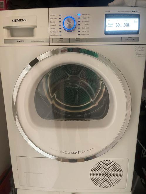 Siemens iQ800 Warmtepompdroger met storing, Witgoed en Apparatuur, Wasdrogers, Gebruikt, Condens, Voorlader, 8 tot 10 kg, 85 tot 90 cm