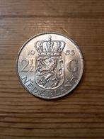 Nederland 2 1/2 gulden 1963 zilver, Ophalen of Verzenden, Koningin Juliana, 1 gulden, Zilver