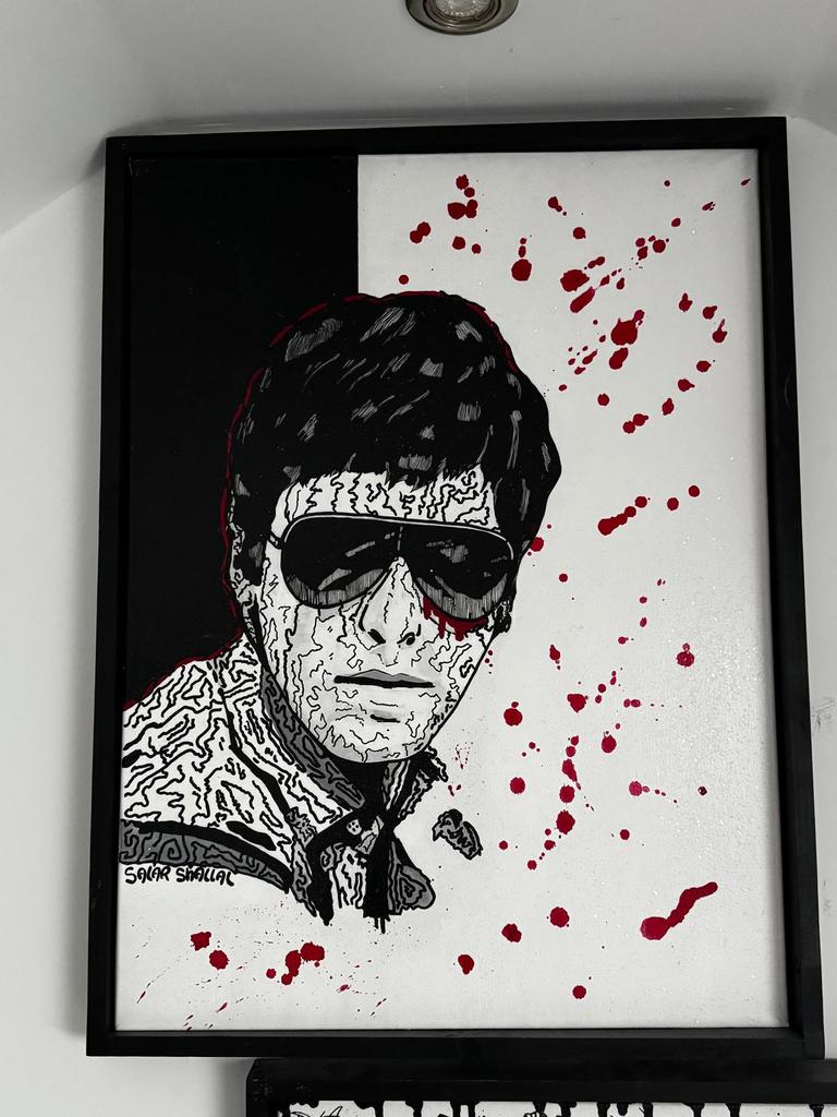 Scarface Al Pacino Anime style kunstwerk artwork, Ophalen