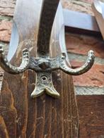 kapstok eiken vintage messing haken, Huis en Inrichting, Woonaccessoires | Kapstokken, Ophalen of Verzenden