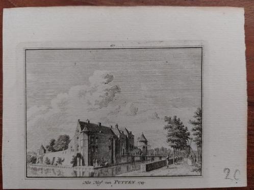 471 / Het hof van Putten Gravure van H. Spilman, Antiek en Kunst, Kunst | Etsen en Gravures, Ophalen of Verzenden