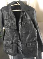 Mel Polo leren colbertje Safari vintage zwart maat M, Maat 48/50 (M), Zwart, Mel Polo, Ophalen of Verzenden