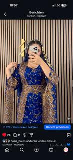 Kurdish Jurk Blauw met Sal, Maat 38/40 (M), Blauw, Ophalen of Verzenden, Zo goed als nieuw