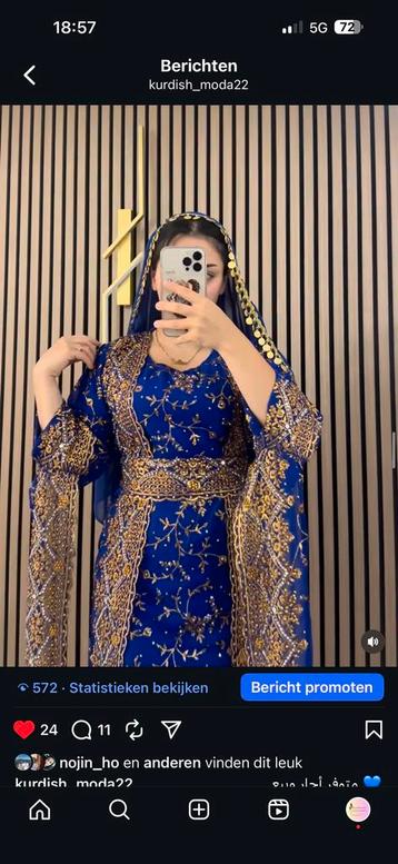 Kurdish Jurk Blauw met Sal beschikbaar voor biedingen