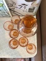 Likeurset roze persglas Luminarc France vintage, Verzamelen, Ophalen of Verzenden, Zo goed als nieuw, Overige typen