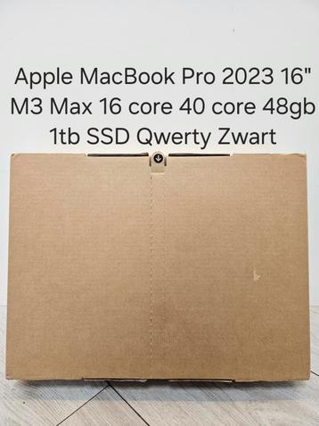 Nieuw in dichte doos: Apple Macbook Pro 2023 16" M3 Max 48gb beschikbaar voor biedingen