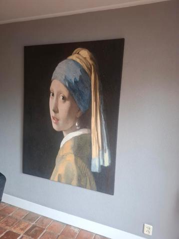 Groot canvas schilderij: Meisje met de Parel (2 meter) beschikbaar voor biedingen
