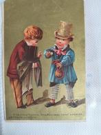 Oude Chromo - Kinderen met Geld, Ophalen of Verzenden, Voor 1920, Gelopen, Frankrijk