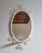 Vintage spiegel met kaarsenhouder, Ophalen of Verzenden, Rechthoekig