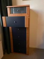 IKEA Houten Ladekast - Bruin, Blauw & Matglas, Huis en Inrichting, Kasten | Ladekasten, Ophalen, 5 laden of meer, 100 tot 150 cm