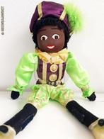 Authentieke etalage zwarte Piet pop - 45cm, groen/paars, Diversen, Sinterklaas, Verzenden, Zo goed als nieuw
