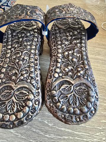 echt zilverblad (925) slipper (klompjes hand made) beschikbaar voor biedingen