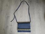 Donkerblauwe clutch / schoudertas ~ CP0505, Ophalen of Verzenden, Gebruikt, Blauw