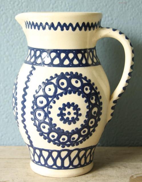 VEB Duits blauw witte aardewerk schenkkan melkkan, Huis en Inrichting, Keuken | Servies, Zo goed als nieuw, Overige typen, Overige stijlen
