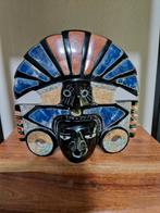 Azteken Masker Obsidiaan Edelstenen, Antiek en Kunst, Ophalen of Verzenden
