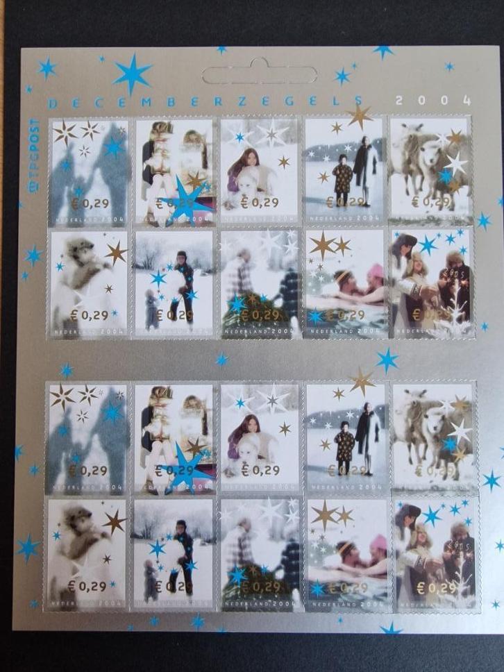 2004 Vel V2296-2305 Decemberzegels. Postfris., Postzegels en Munten, Postzegels | Nederland, Postfris, Na 1940, Ophalen of Verzenden