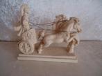 Vintage harssculptuur:Romeinse strijdwagen 2 paarden’70, Ophalen of Verzenden