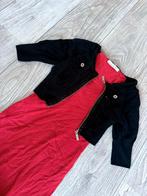 Rode jurk met zwart vestje - Maat 10/11 jaar, Ophalen, Zo goed als nieuw, Rood