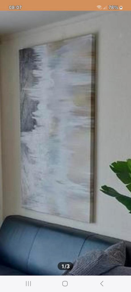 XXL groot abstract kunstwerk schilderij canvas 150 bij 100, Huis en Inrichting, Woonaccessoires | Schilderijen, Tekeningen en Foto's
