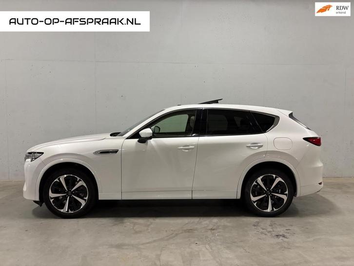 Mazda CX-60 2.5 e-SkyActiv PHEV Takumi Pano BTW 21% Leer, Auto's, Mazda, Bedrijf, Te koop, CX-60, 360° camera, 4x4, ABS, Achteruitrijcamera
